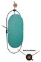 Wallity Sntr - Green Reloj de Pared Decorativo Verde y Negro